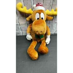 Vintage Macy's Rocky & Bullwinkle Christmas Holiday 25" Plush 1996